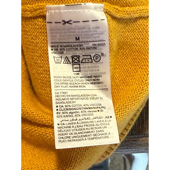 Old Navy Mustard V-Neck Long Sleeve Sweater - Picture 6 of 6